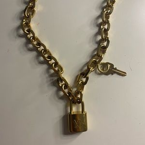 Authentic LV lock necklace